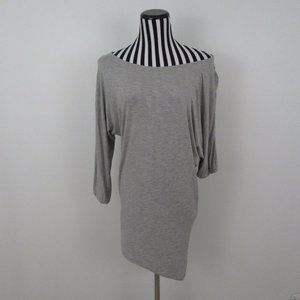 INC INTERNATIONAL CONCEPTS Gray Batwing Cowlneck Shirt Top